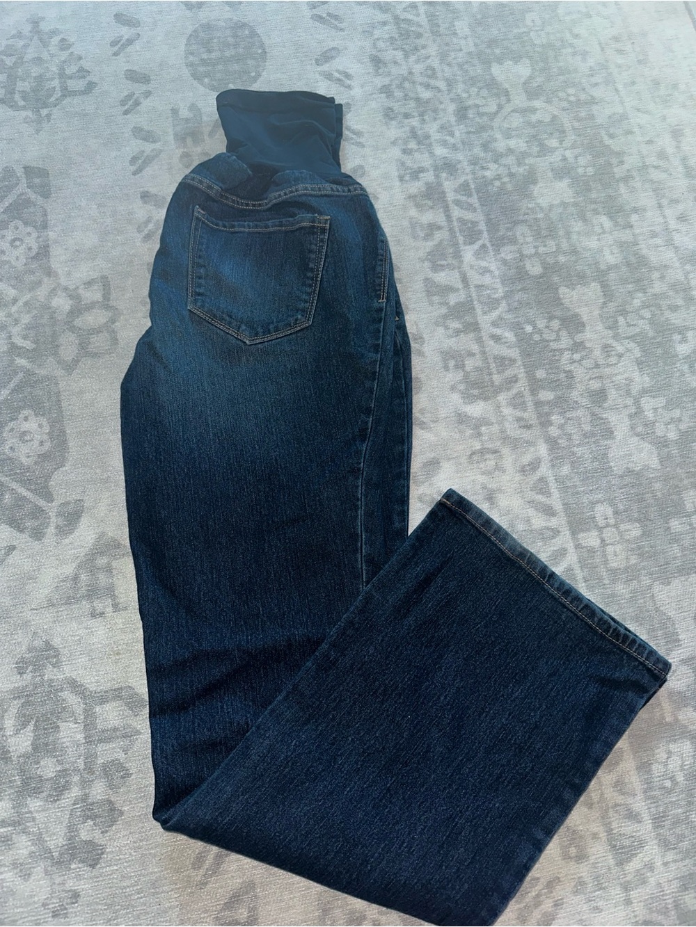 Indigo Blue Dark Blue Straight Leg Jeans